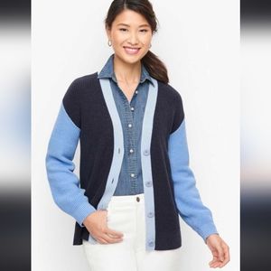 Talbots Skater Stitch Cardigan - Colorblock